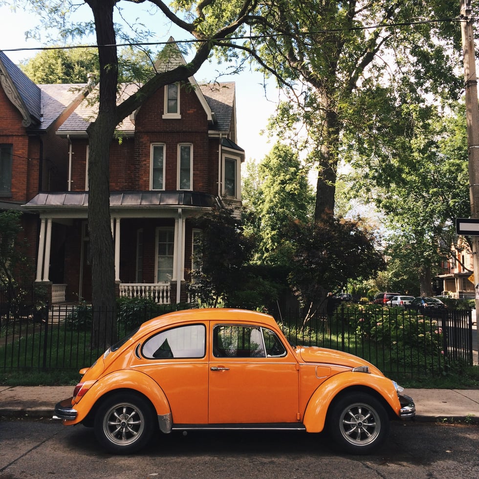 Orange Vintage Beetle Car